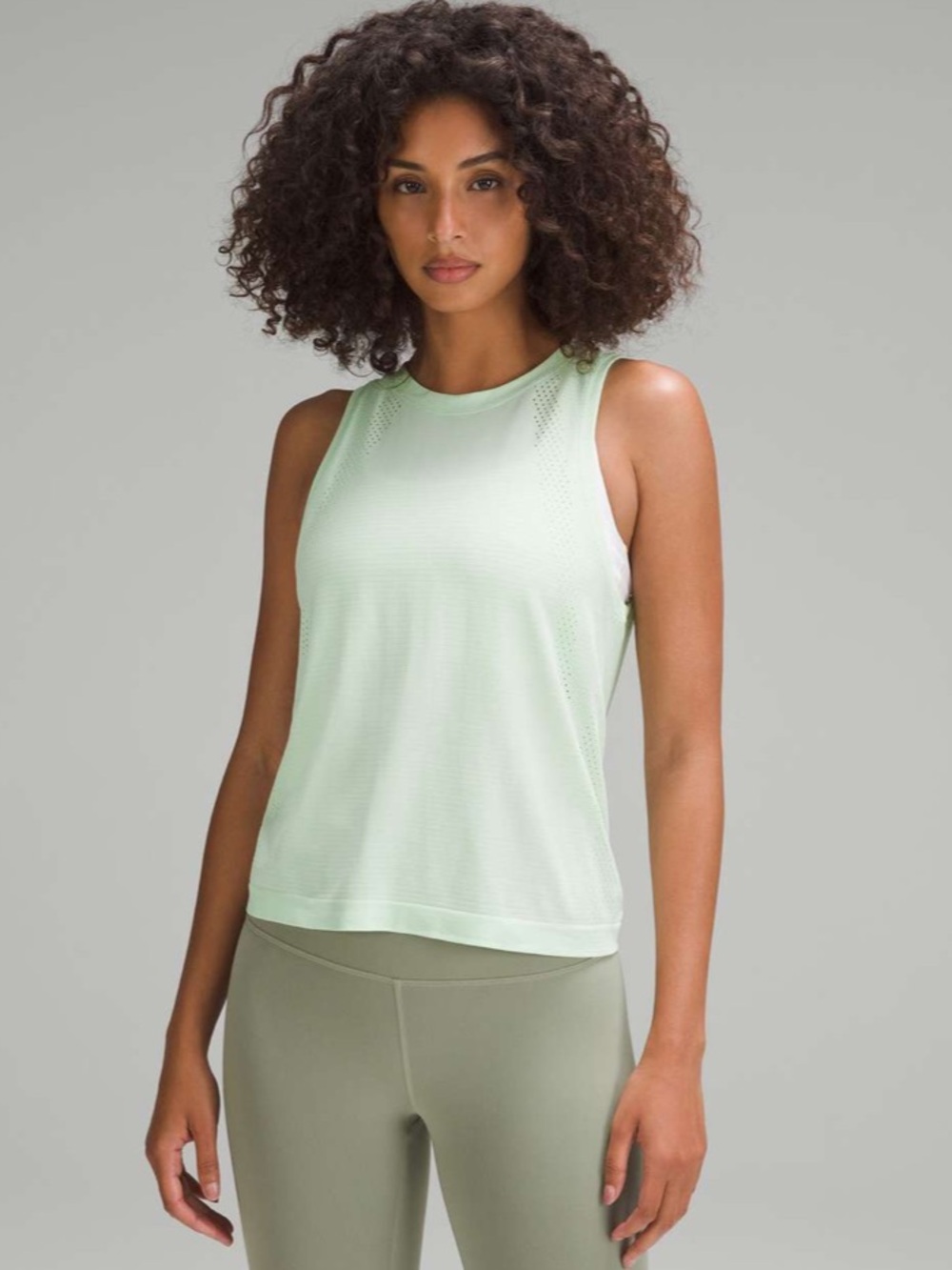 Lululemon Train to Be Tank Top Kohlrabi Green / Kohlrabi Green size 10 fit